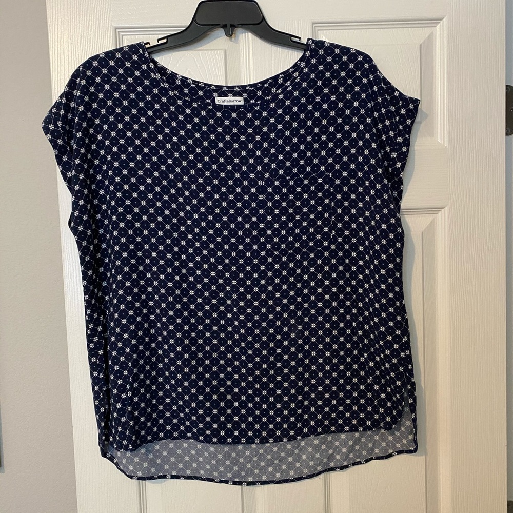 Printed high-low top by Croft and Barrow size XL.
